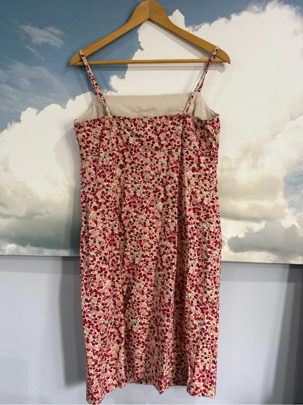 90s Vintage Floral Slip Dress Midi Minimalist /Boho / Grunge / Fits Modern Small - Picture 6 of 11